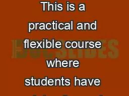THIS IS GRAPHICS This is a practical and flexible course where students have a variety