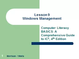 1 Lesson 9 Windows Management