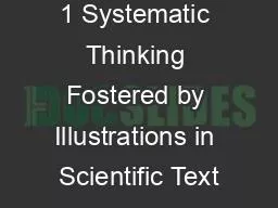 1 Systematic Thinking Fostered by Illustrations in Scientific Text