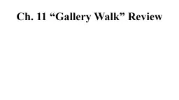 Ch. 11 “Gallery Walk” Review