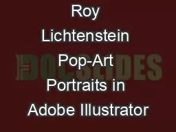 Roy Lichtenstein Pop-Art Portraits in Adobe Illustrator