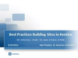 Best Practices Building Sites in Kentico