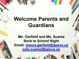 Welcome Parents and Guardians