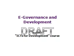 E-Governance and Development