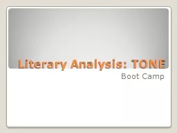 Literary Analysis: TONE Boot Camp