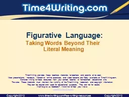  Figurative Language: Taking Words Beyond Their 