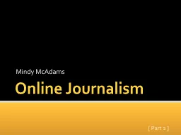 Online Journalism  Mindy McAdams