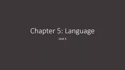 Chapter 5: Language Unit 3