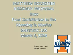 PPT-MATTHEW GOLDSTEIN RESEARCH PROPOSAL