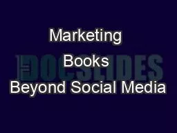 Marketing Books Beyond Social Media