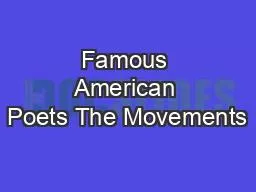 Famous American Poets The Movements