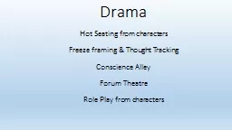 Drama Hot Seating from  characters