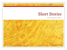 Short Stories “The Monkey’s Paw”