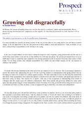 Issue  June  Growing old disgracefully by Donald Hirsc