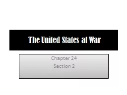 The United States at War