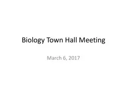 Biology Town Hall Meeting
