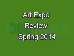 Art Expo Review Spring 2014