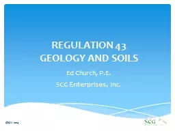 REGULATION 43 GEOLOGY AND SOILS