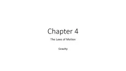 Chapter 4 The Laws of Motion