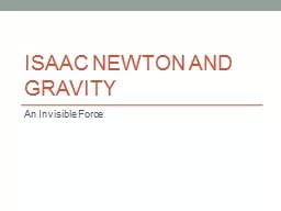 Isaac  Newton and Gravity