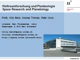 Weltraumforschung und Planteologie   Space Research and Planetology