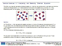 Sample Exercise 3.1  Interpreting and Balancing Chemical Equations