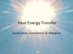 Heat Energy Transfer Conduction, Convention & Radiation