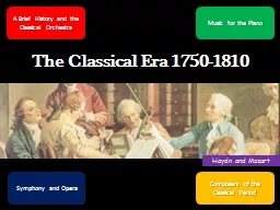 PPT-Haydn and Mozart The Classical Era 1750-1810