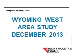 Wyoming WEST Area  Study December 2013