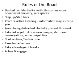 PPT-Rules of the Road Limited confidentiality