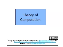 Theory of Computation 1