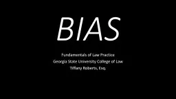 BIAS Fundamentals of Law Practice