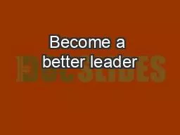Become a better leader
