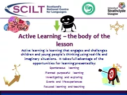 Active Learning – the body of the lesson