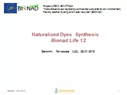 PPT-Naturalized Dyes Synthesis