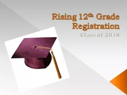 Rising 12 th  Grade Registration