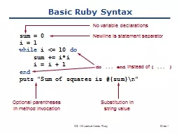 PPT-CS 142 Lecture Notes: Ruby