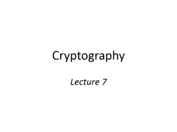 Cryptography Lecture  7 CPA-security