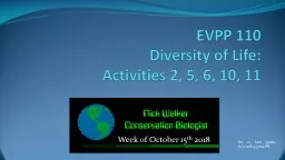 EVPP 110 Diversity  of Life: