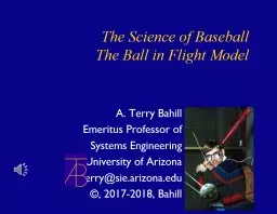 The Science of Baseball The Ball in Flight Model