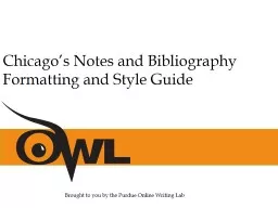Chicago’s Notes and Bibliography