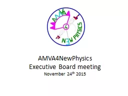 AMVA4NewPhysics Executive Board meeting