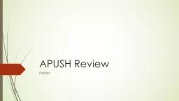 APUSH Review Politics Political Party Systems