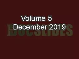 Volume 5   December 2019
