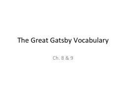 The Great Gatsby Vocabulary