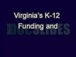 Virginia’s K-12 Funding and