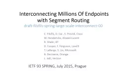 PPT-Interconnecting Millions Of Endpoints with Segment Routing