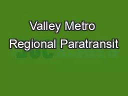 Valley Metro Regional Paratransit