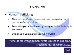 Overview Human trafficking