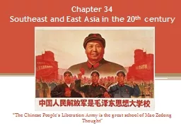 PPT-Chapter 34 Southeast and East Asia in the 20